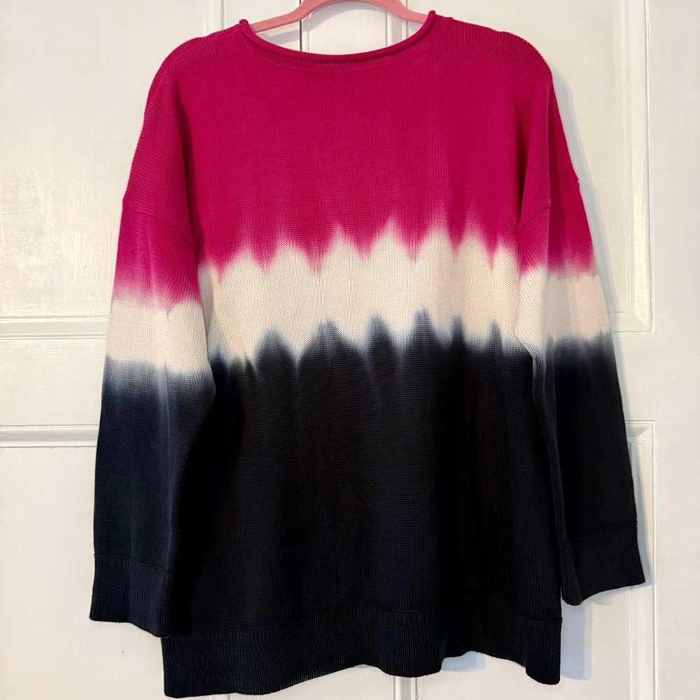 Lauren Ralph Lauren Dip-Dye Ombre Knit Sweater 2X - Picture 2 of 4